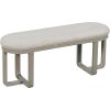 TREXM 6-Piece Retro-Style Dining Set Includes Dining Table, 4 Upholstered Chairs & Bench with Foam-covered Seat Backs&Cushions for Dining Room (Light