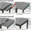 5-Piece Slate Dining Table Dining Set Including Yellow Velvet High Back Black Color Legs for Living Room,Dining Room,Kitchen
